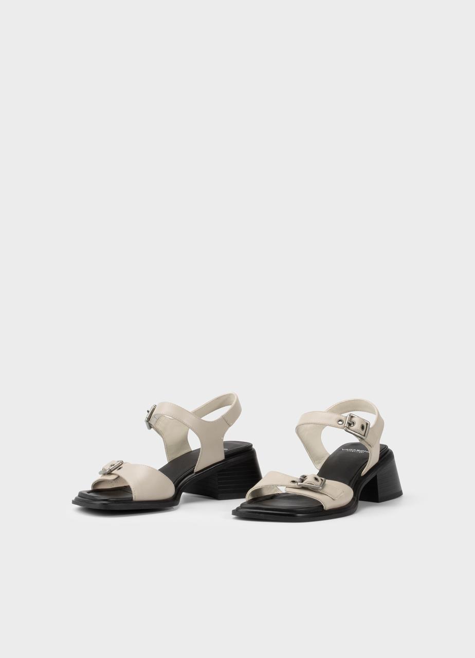 Ines heeled sandals BEIGE LEATHER