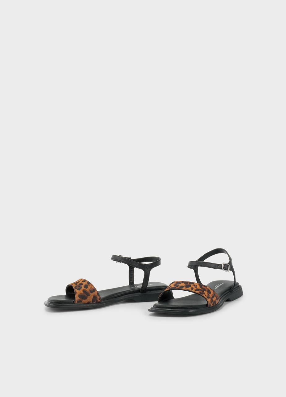 Izzy sandals BROWN HAIR-ON-LEATHER