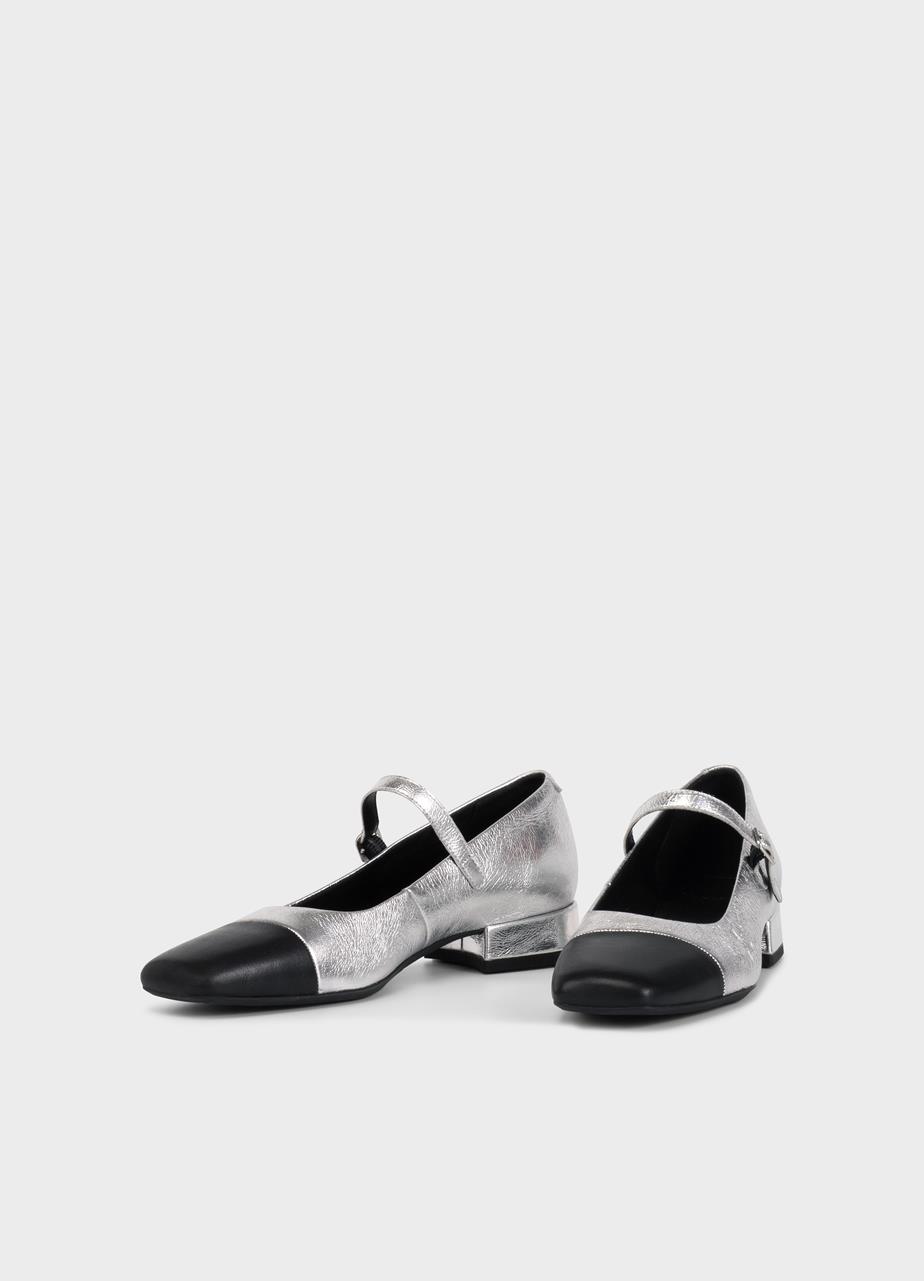 Debbi pumps Silver leather/metallic
