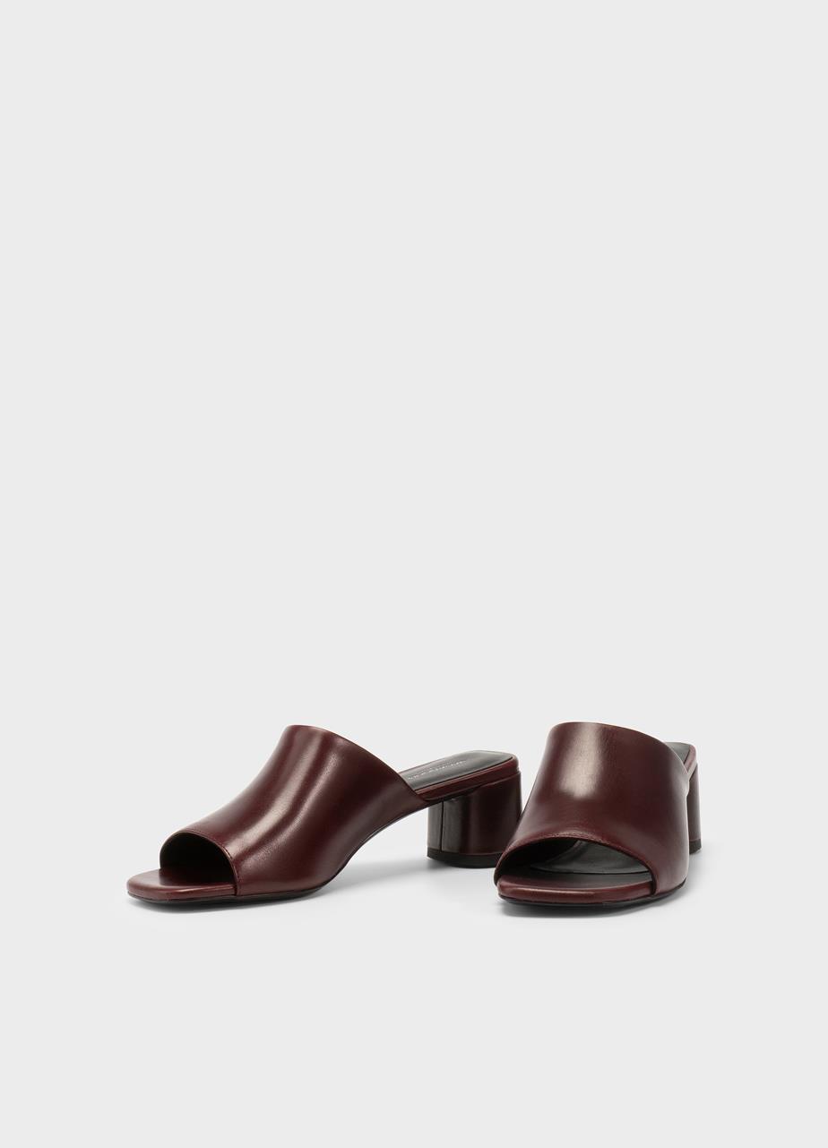 Piper mules DARK RED LEATHER