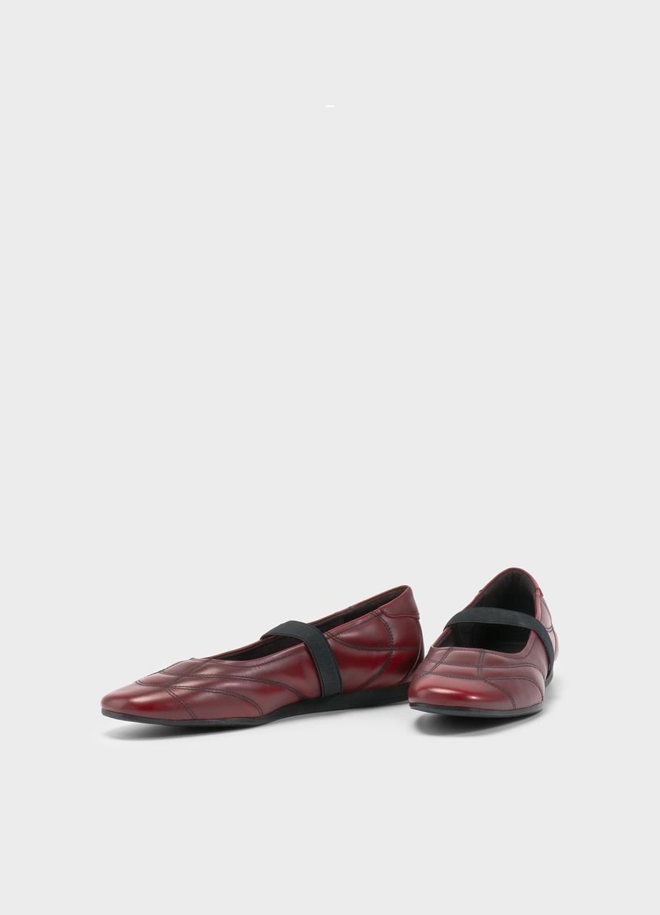 Hillary ballet flats Red brush-off leather