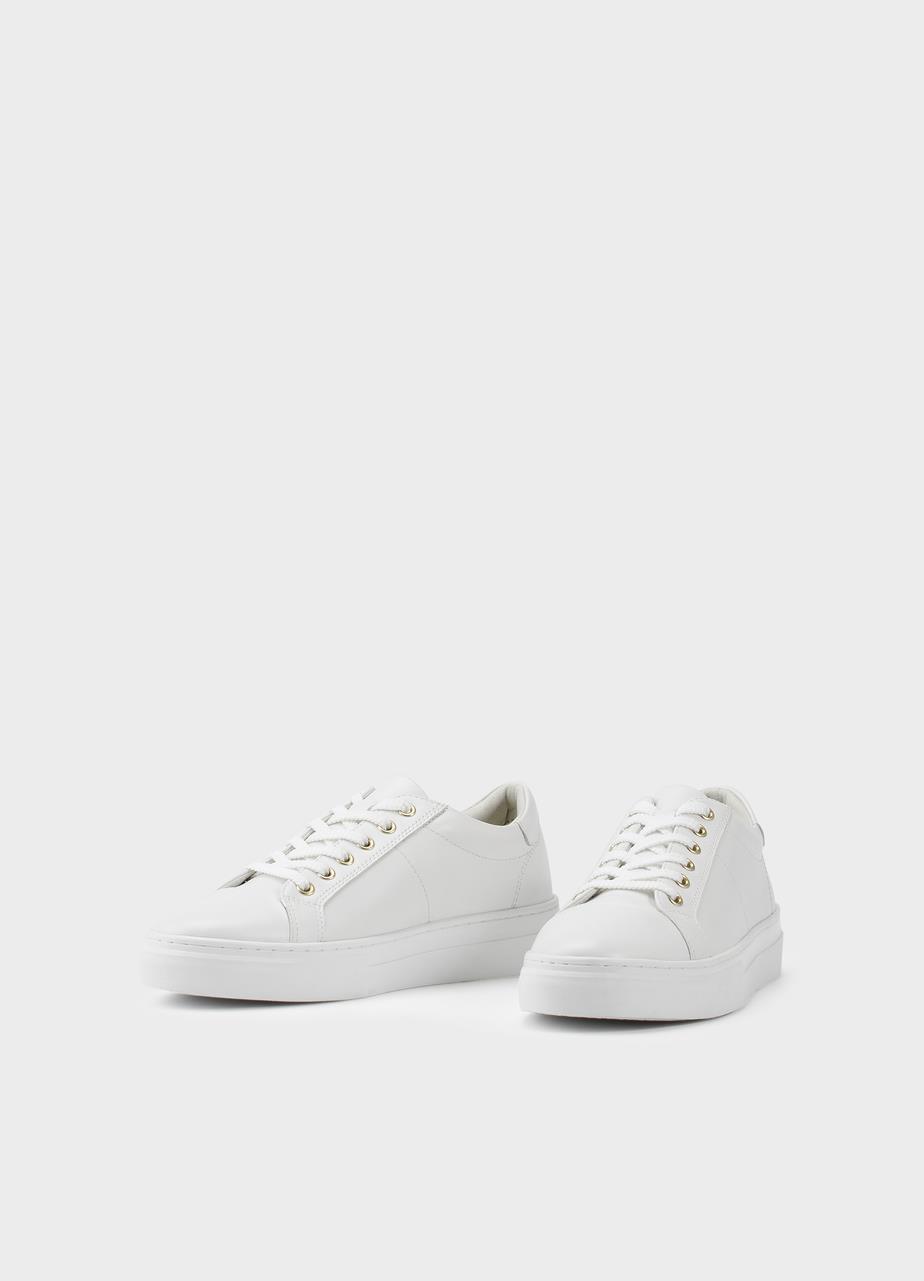 Zoe platform sneakers WHITE LEATHER