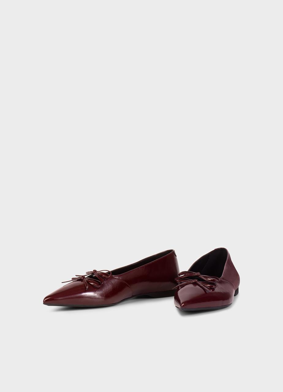 Hermine ballet flats Dark Red patent leather