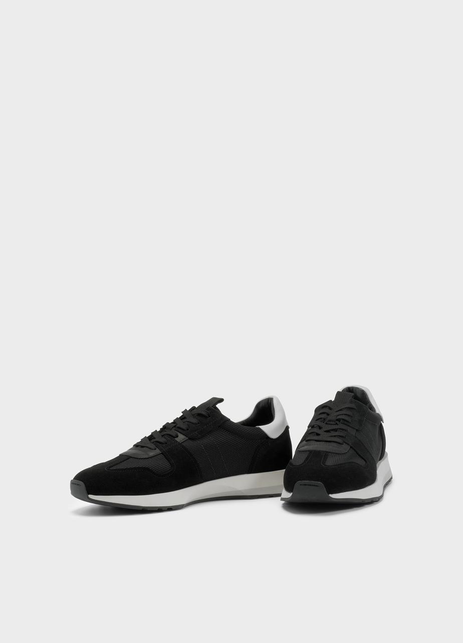 Paul runner sneakers Black leather/textile