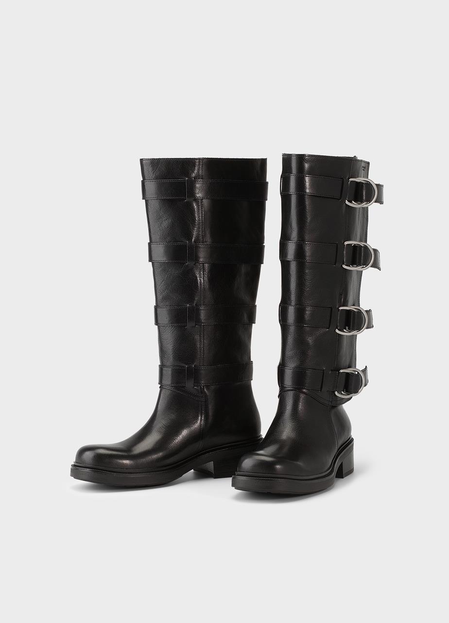 Karlie tall boots Black, Leather