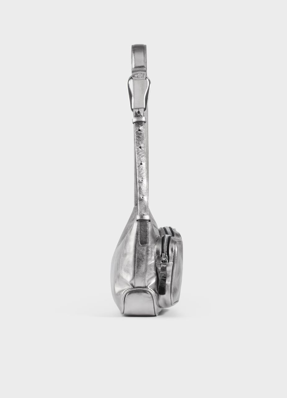Valence bag SILVER METALLIC LEATHER