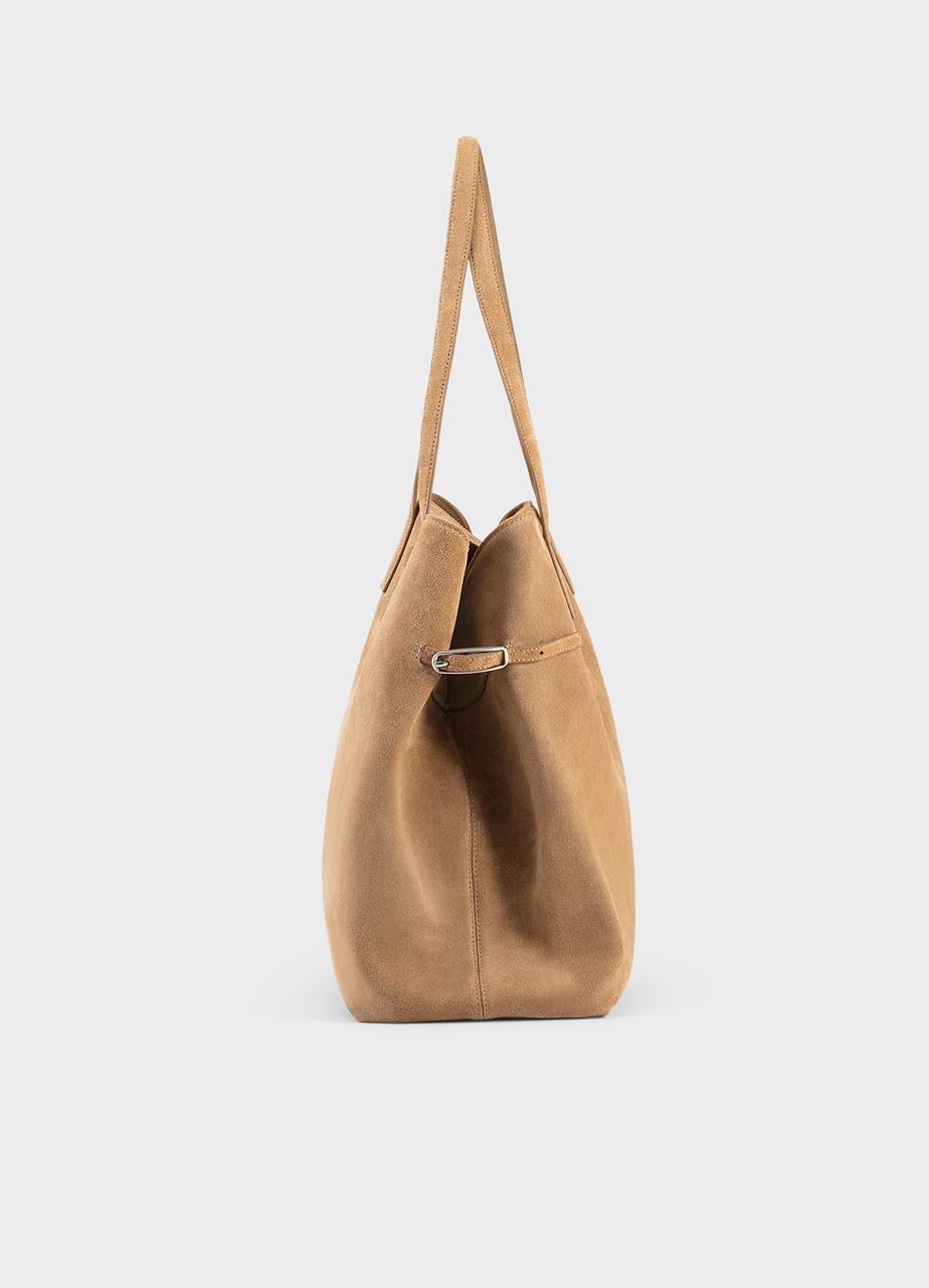 Cannes bag Beige, Suede