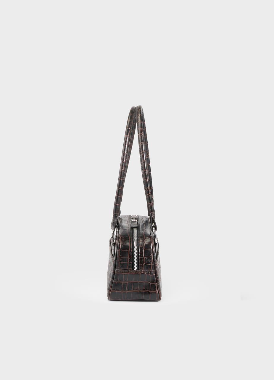 Nomi mini bag Brown embossed leather