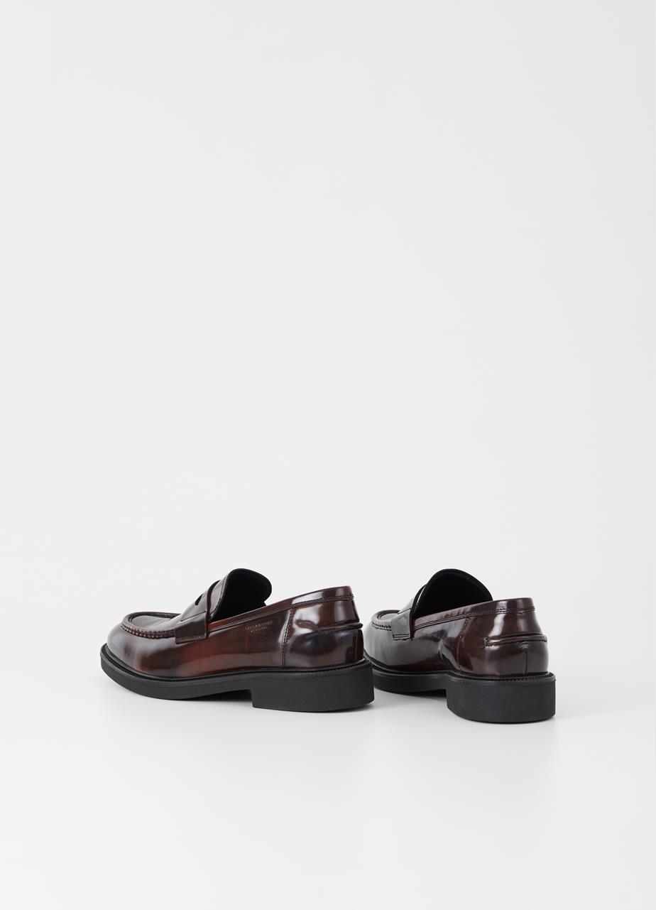 Alex m loafers Dark Red polished leather