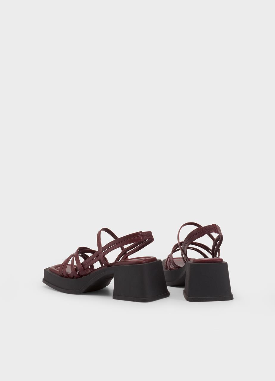 Hennie heeled sandals Red leather