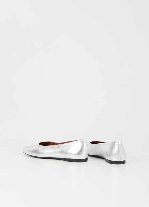 Jolin ballet flats Silver metallic leather