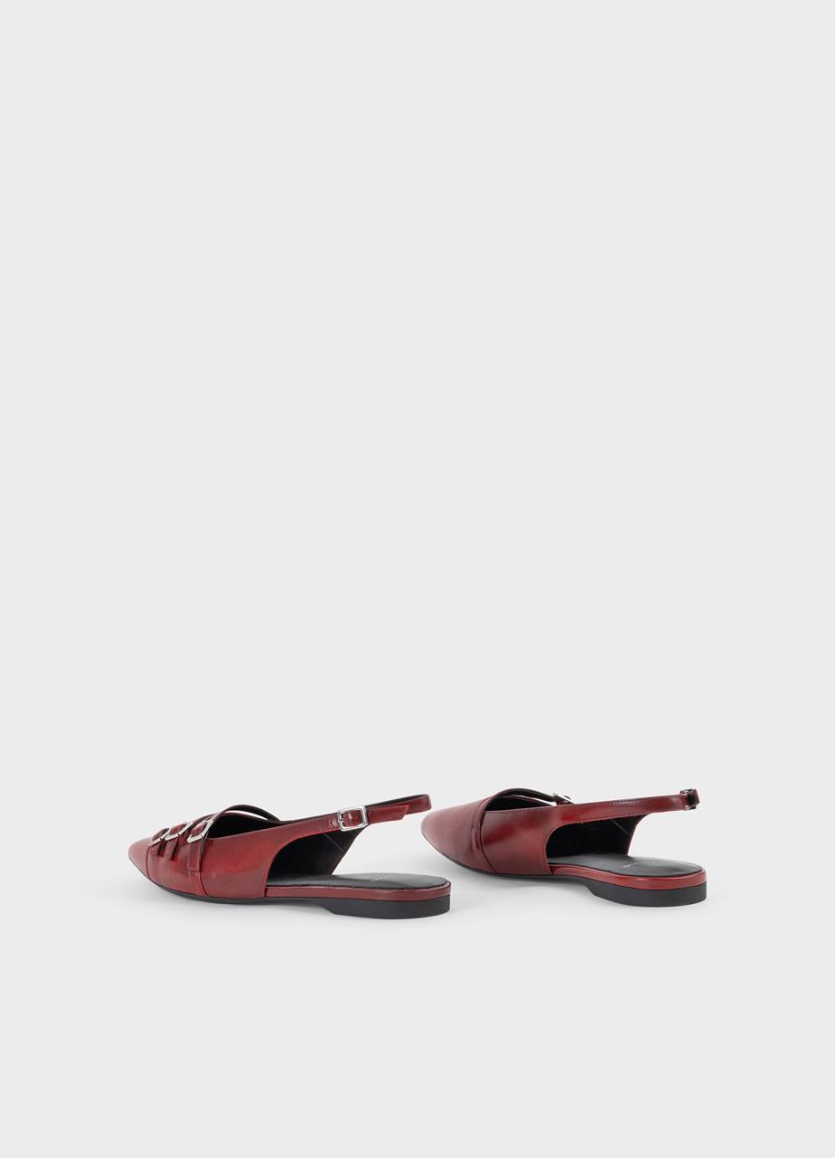 Hermine ballet flats Red brush-off leather