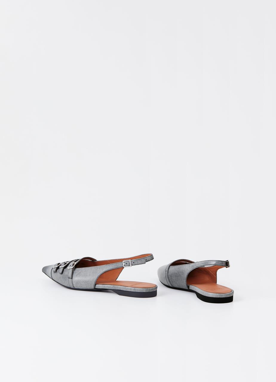 Hermine ballet flats Blue brush-off leather