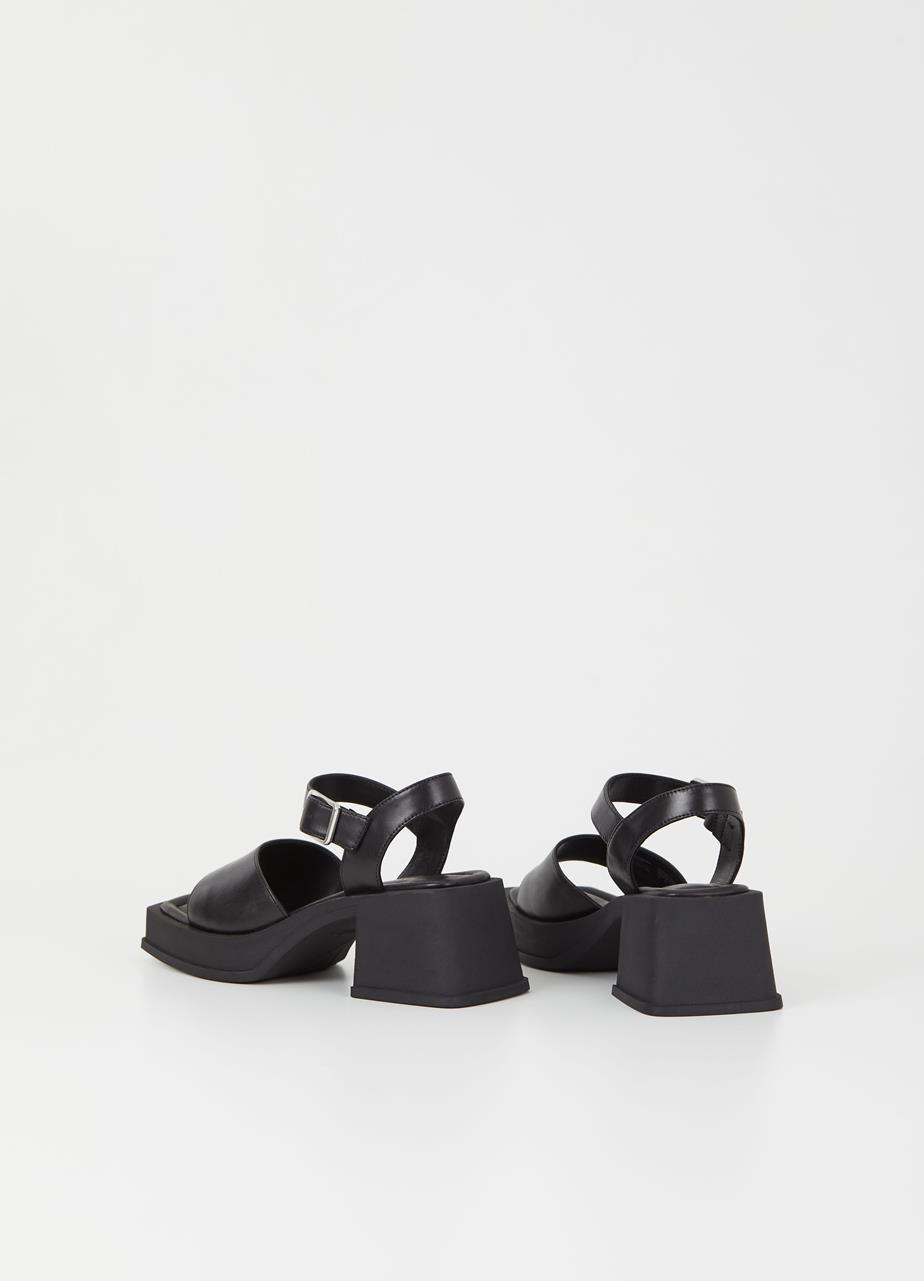 Hennie heeled sandals Black leather