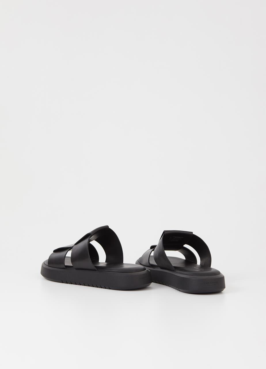Nate sandals Black leather