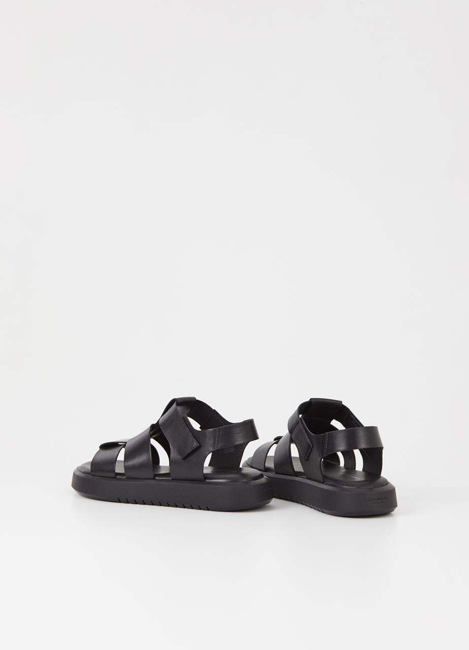 Nate sandals Black leather