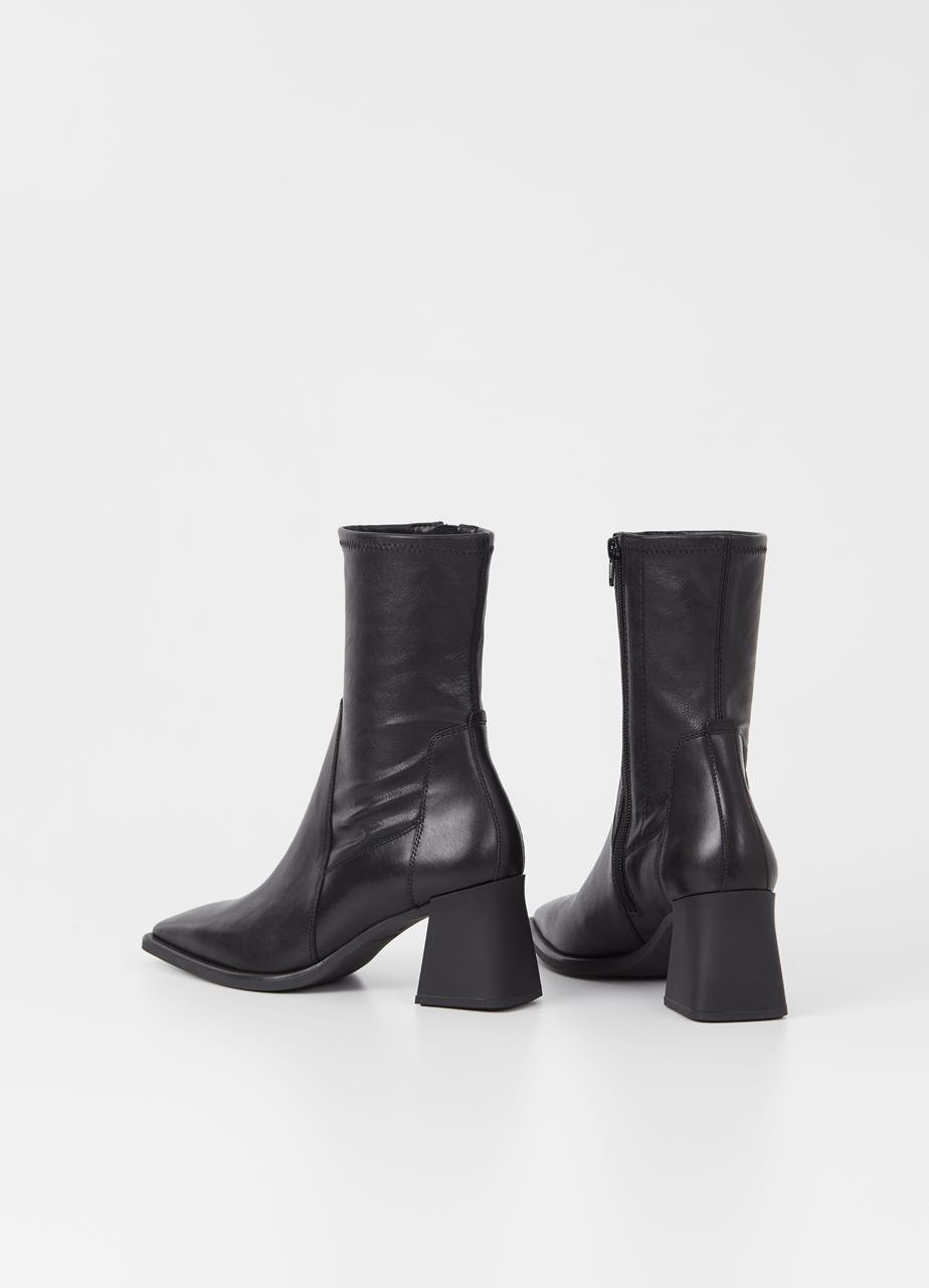 Hedda boots Black leather/comb