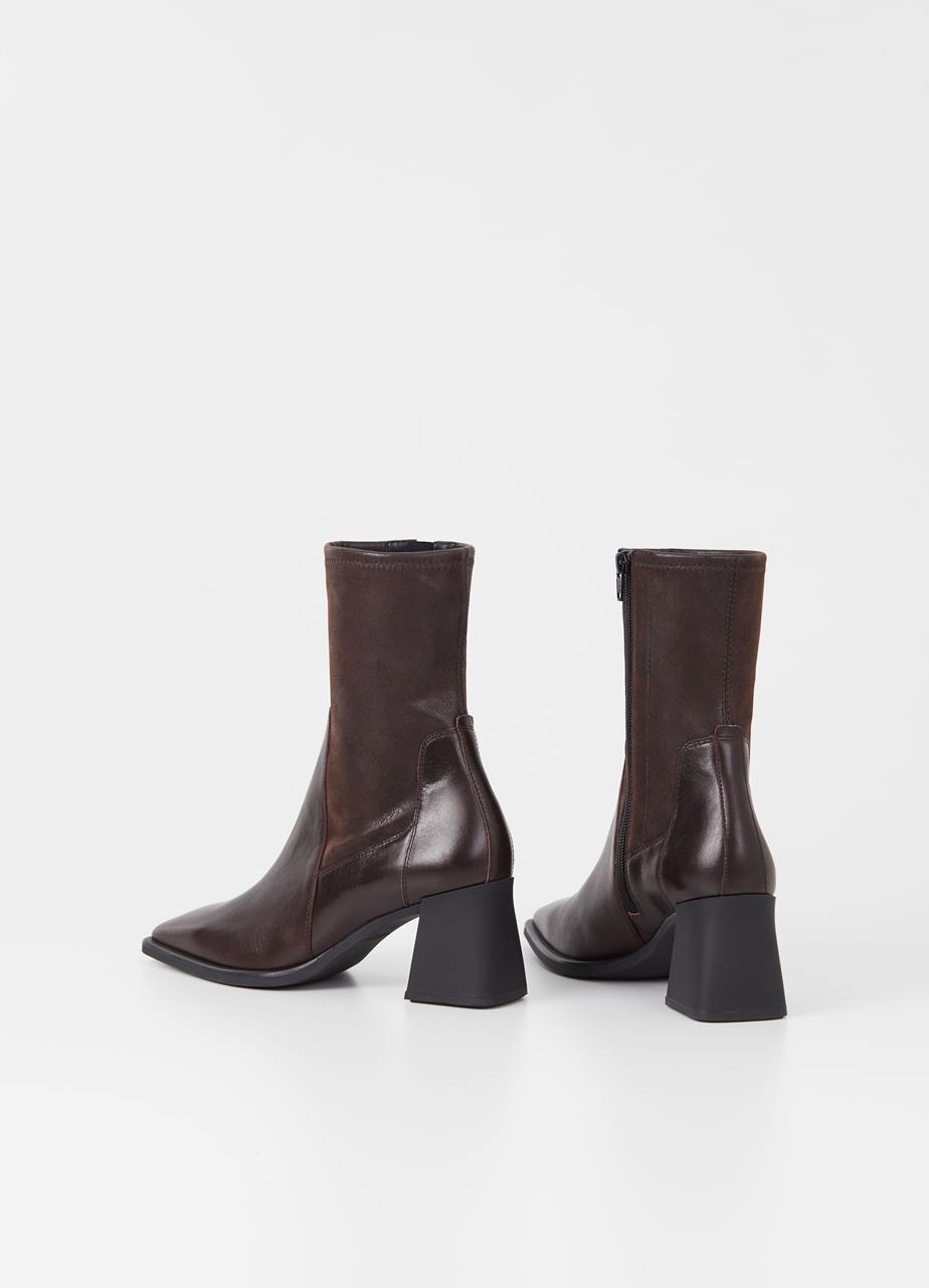 Hedda boots Brown leather/comb