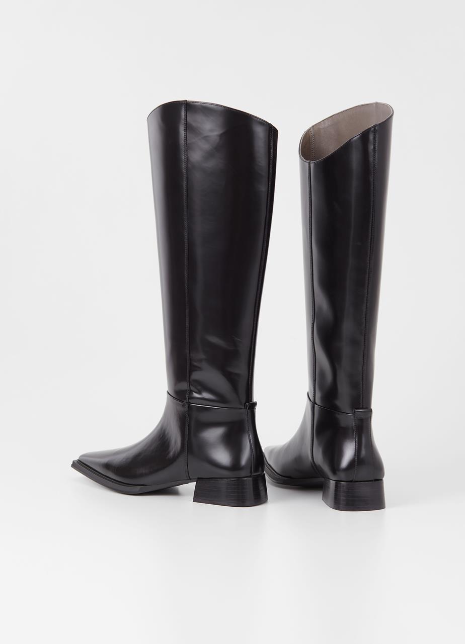 Eida tall boots Black polished leather