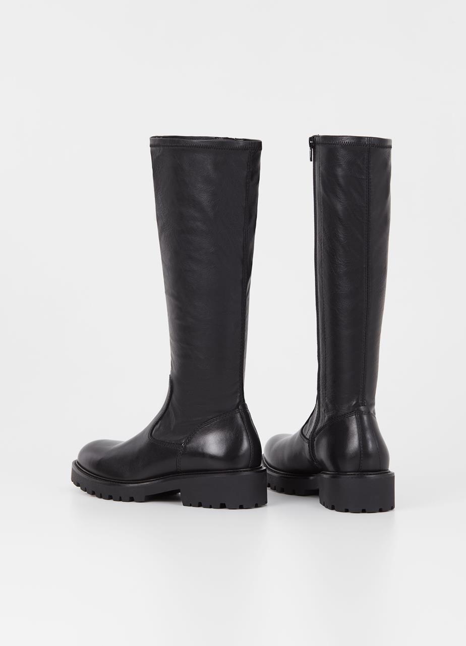 Kenova tall boots Black leather/comb