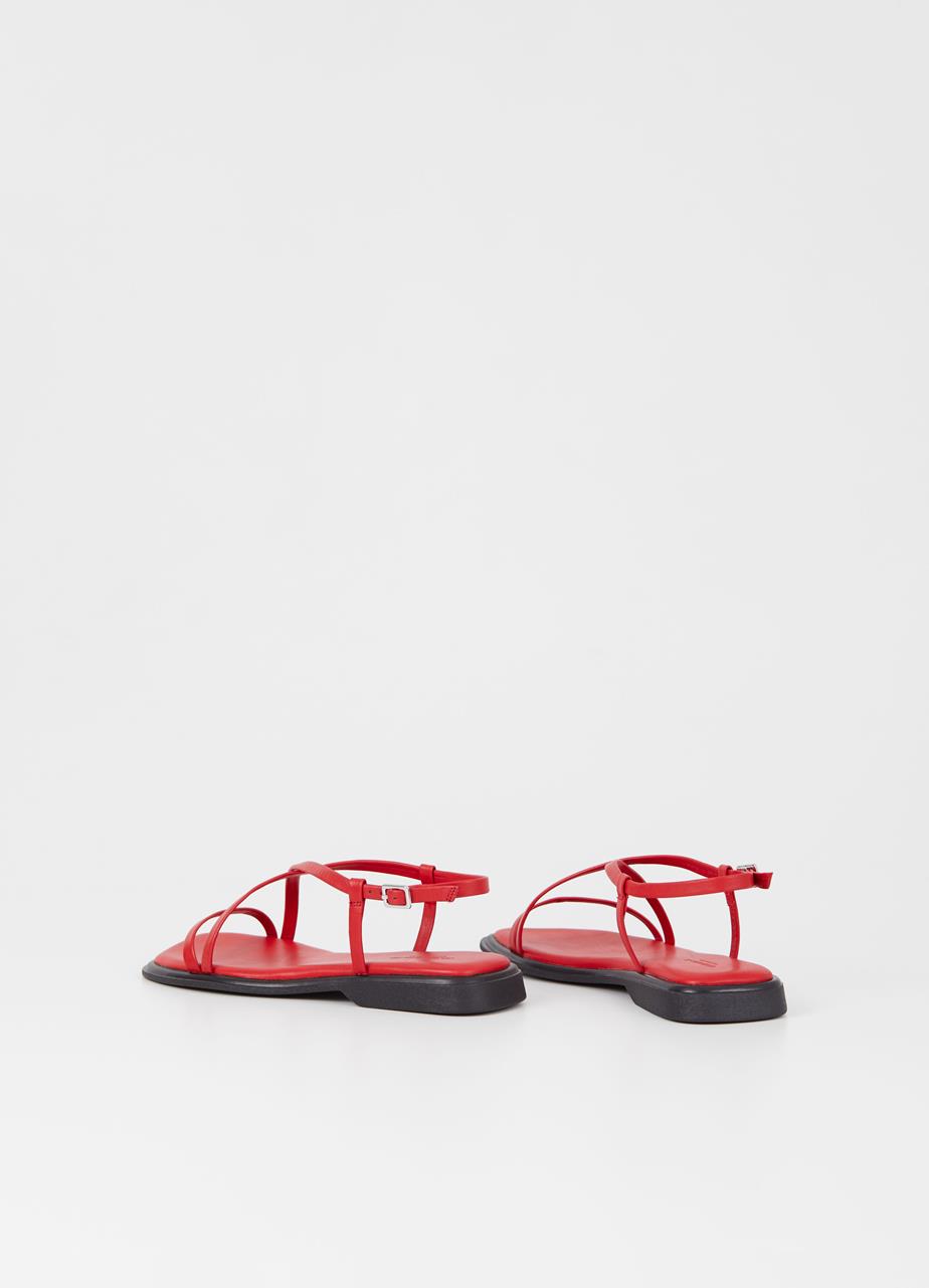 Izzy sandals Red leather