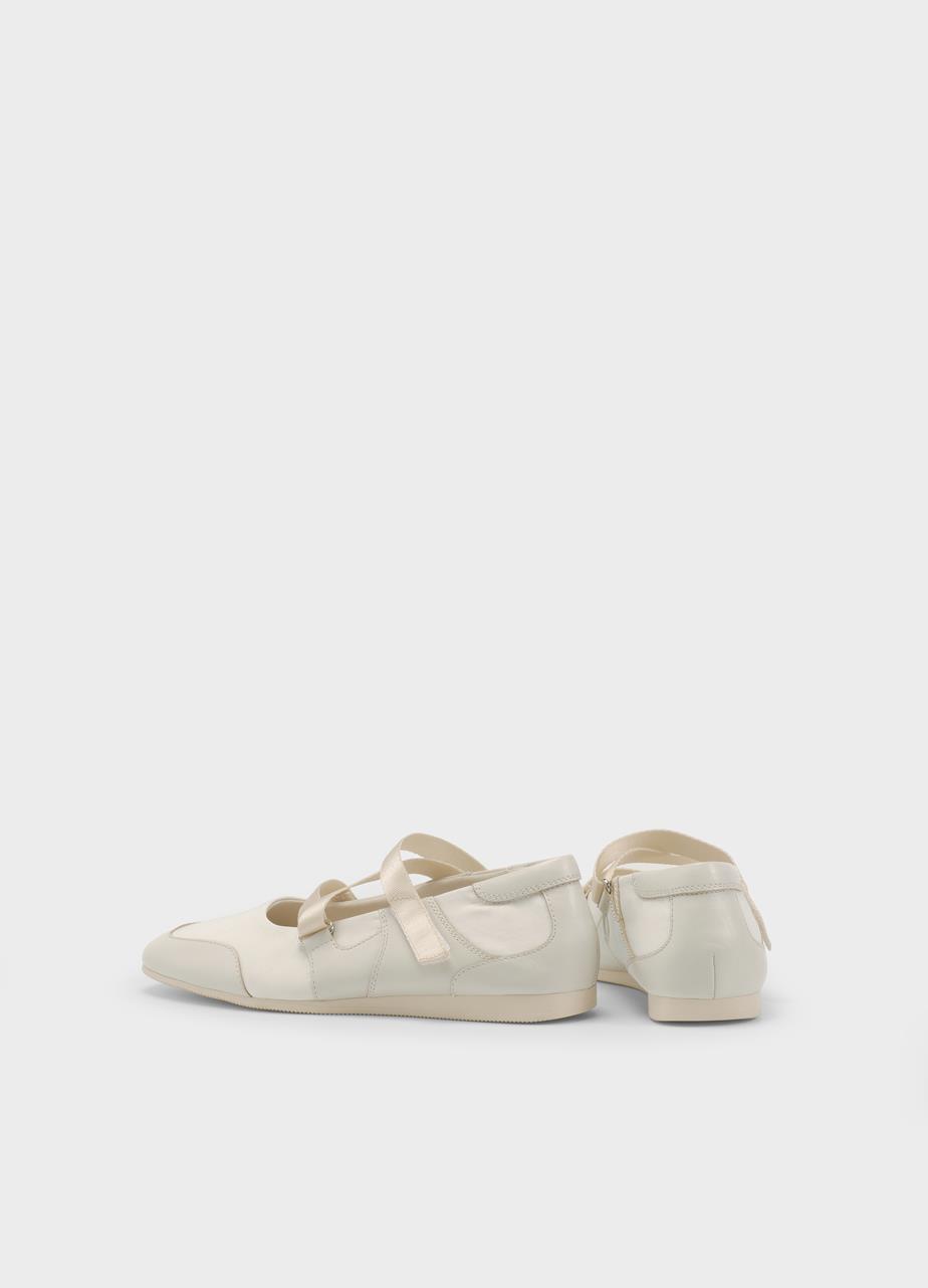 Hillary ballet flats Off-White leather/textile