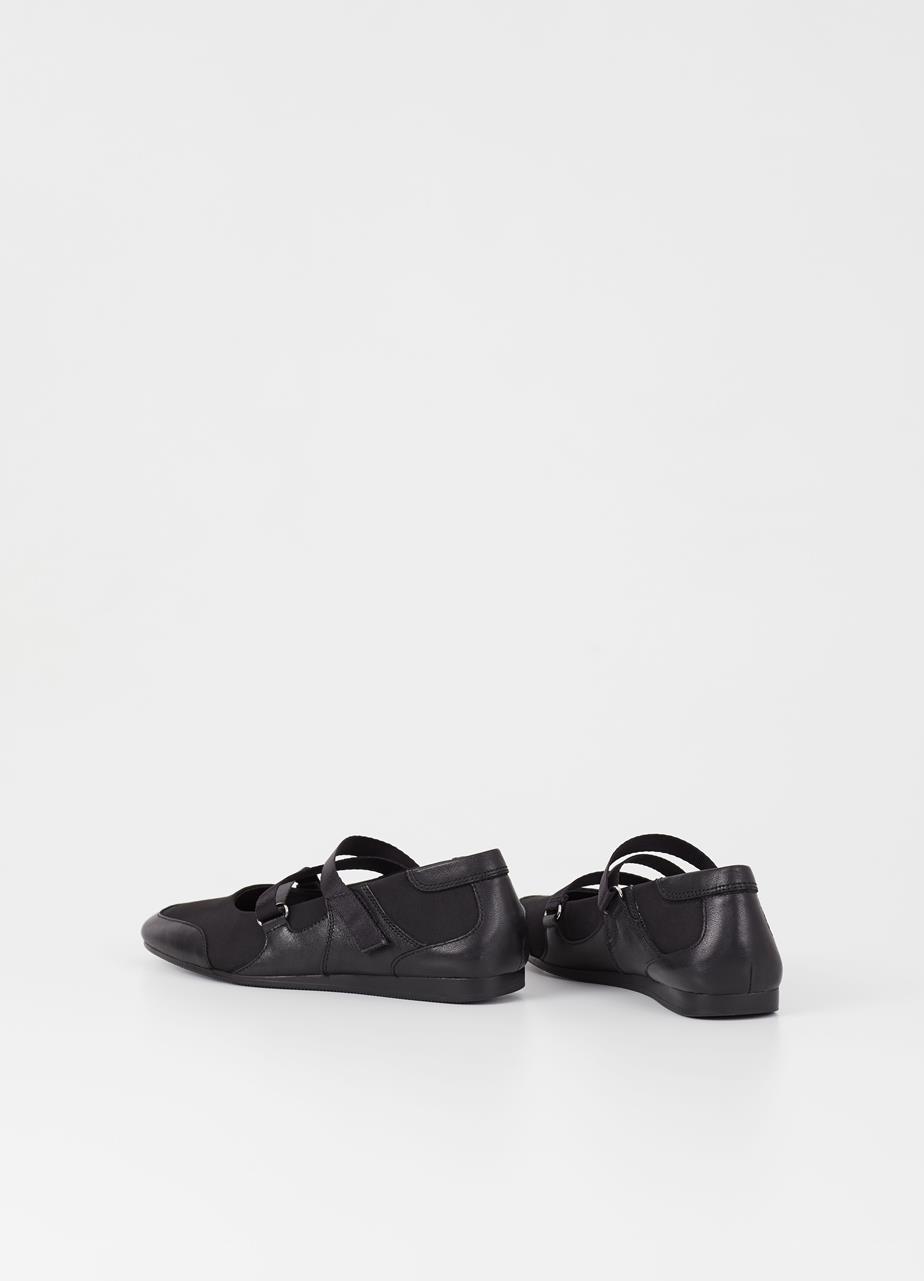 Hillary ballet flats Black leather/textile