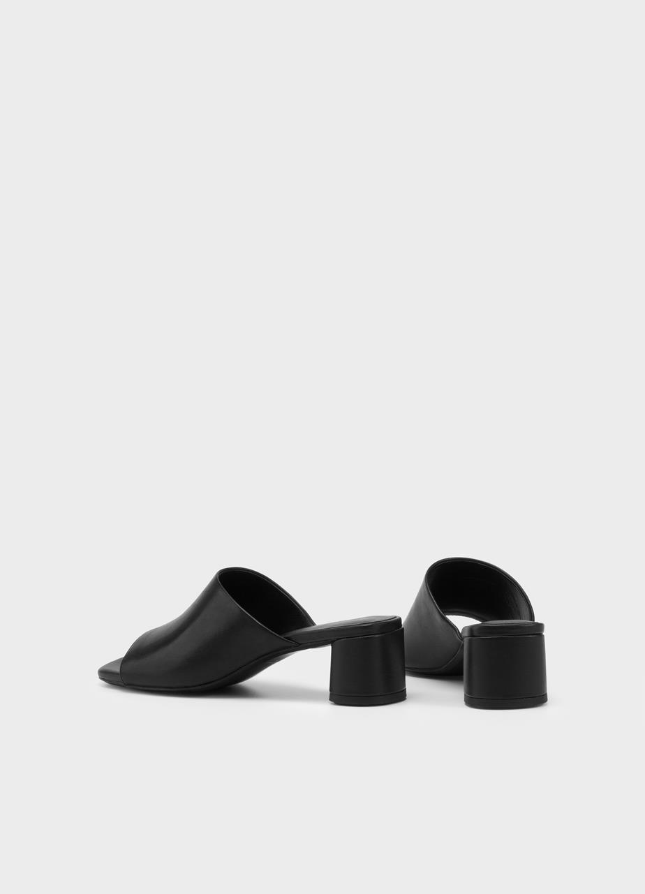 Piper mules Black leather