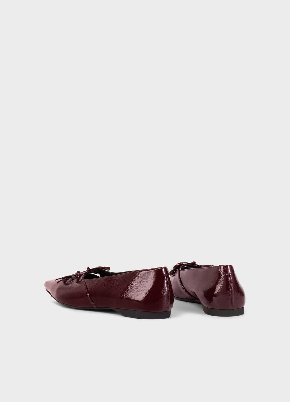 Hermine ballet flats Dark Red patent leather