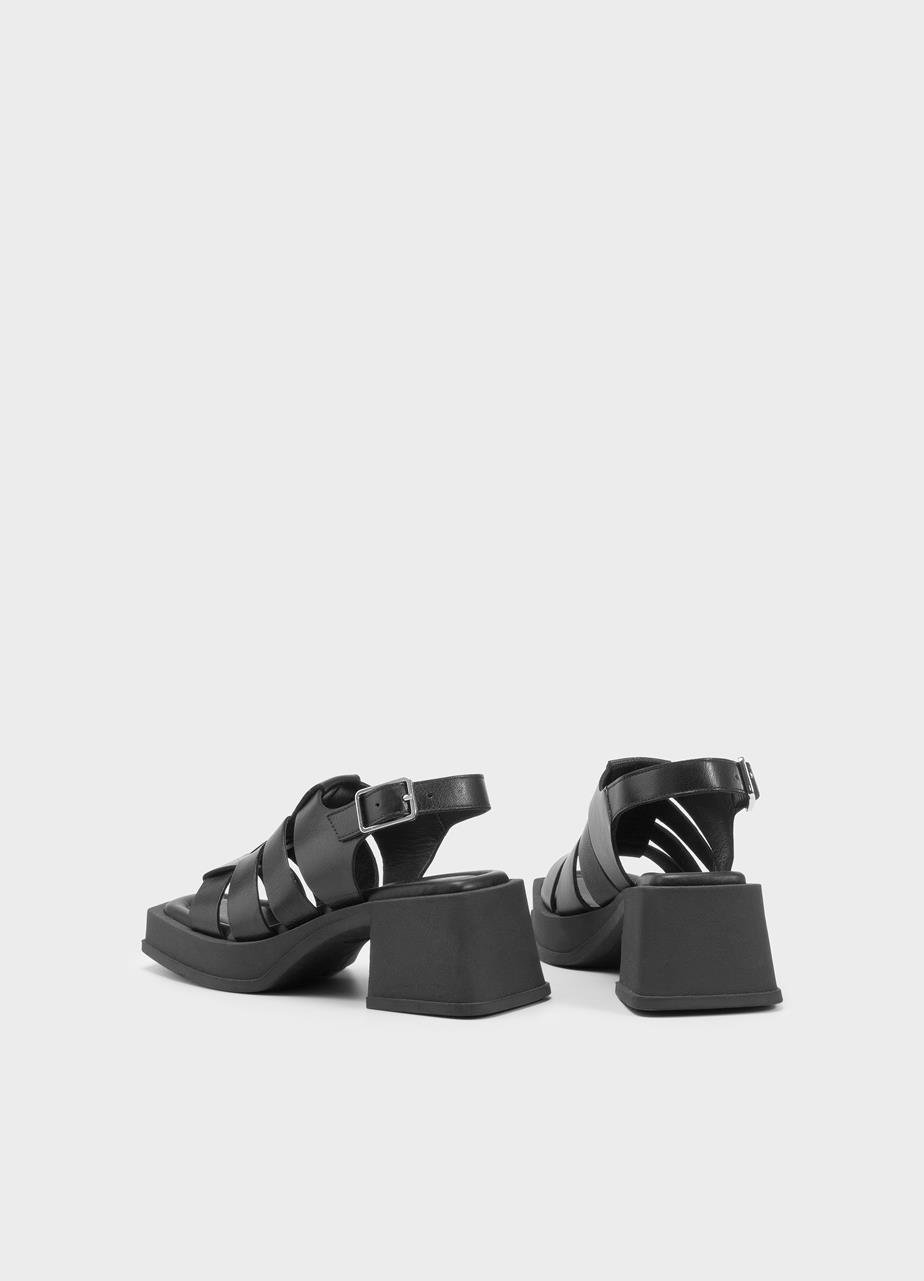 Hennie heeled sandals Black leather