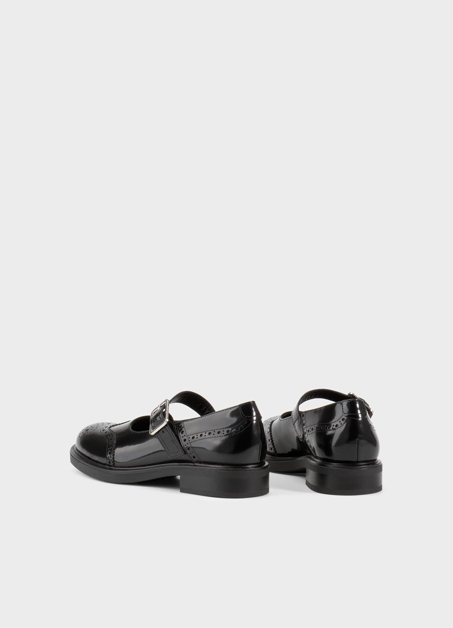 Freya shoes Black polished leather