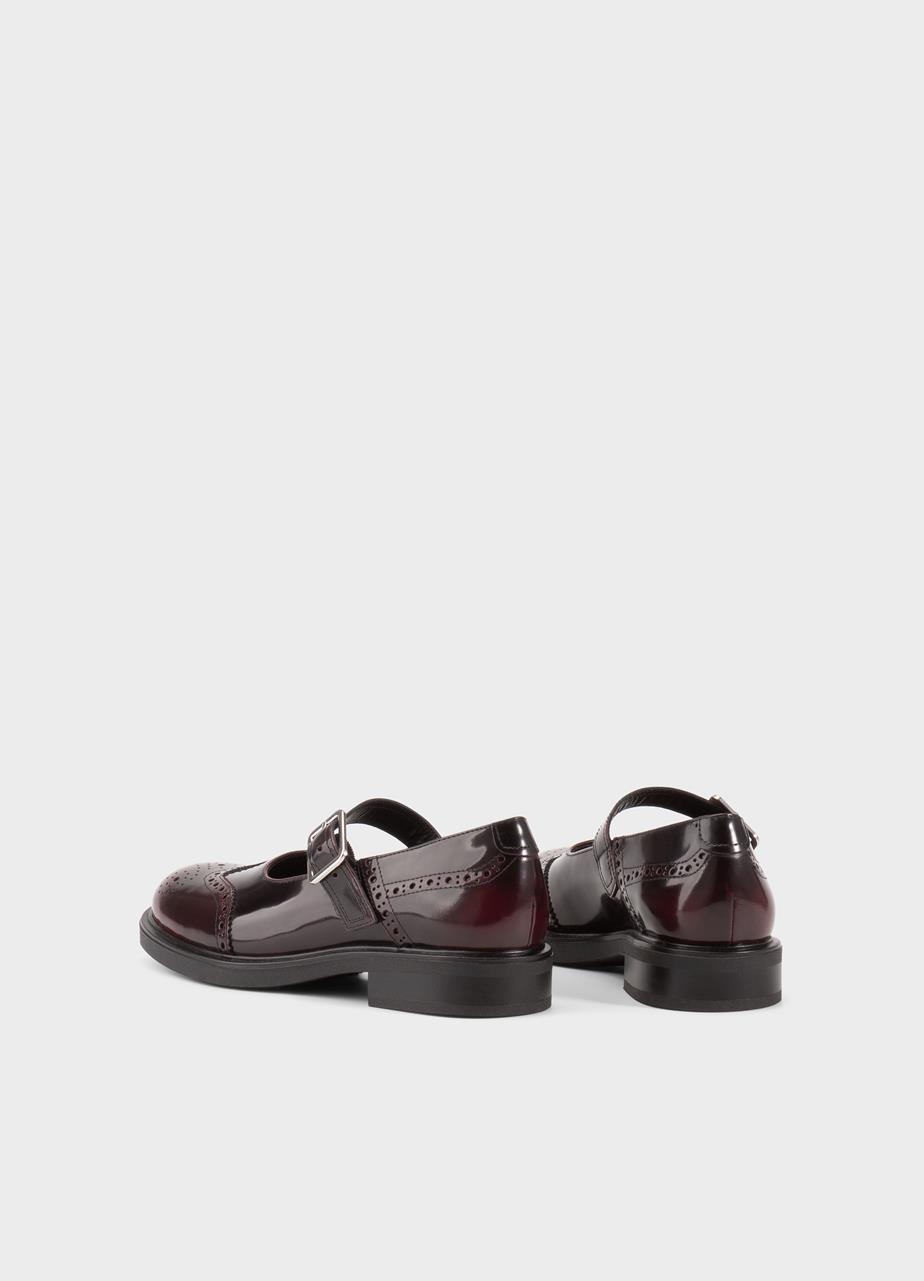 Freya shoes Dark Red polished leather