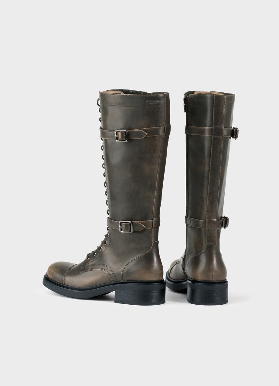 Karlie tall boots Brown brush-off leather