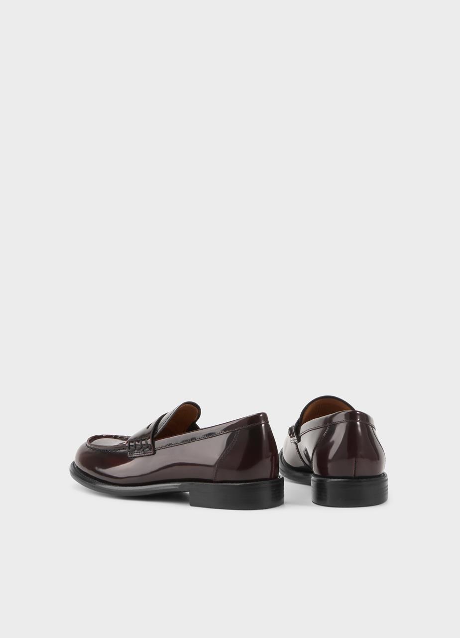 Linn loafers Dark Red polished leather