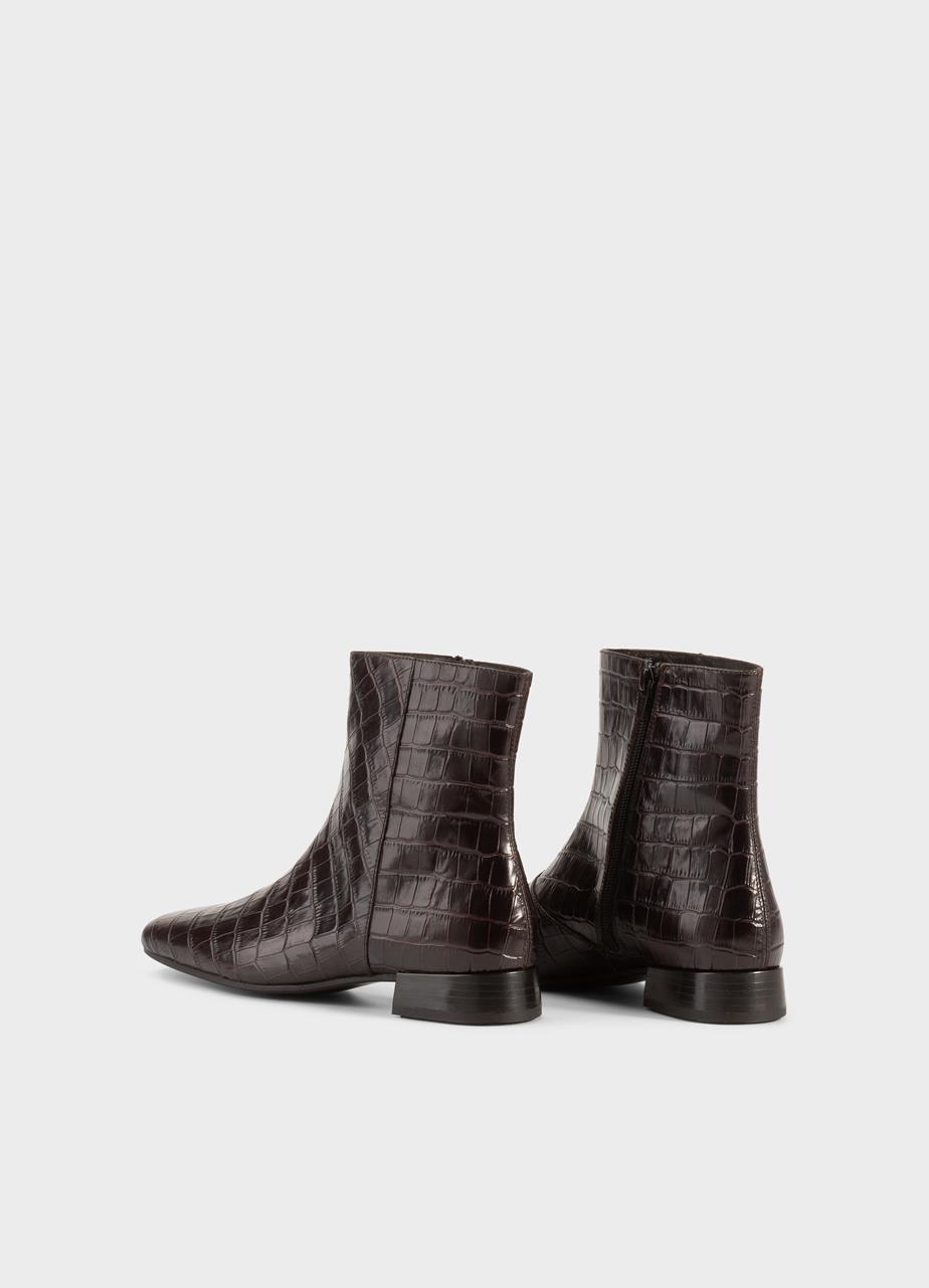Mona boots Brown embossed leather