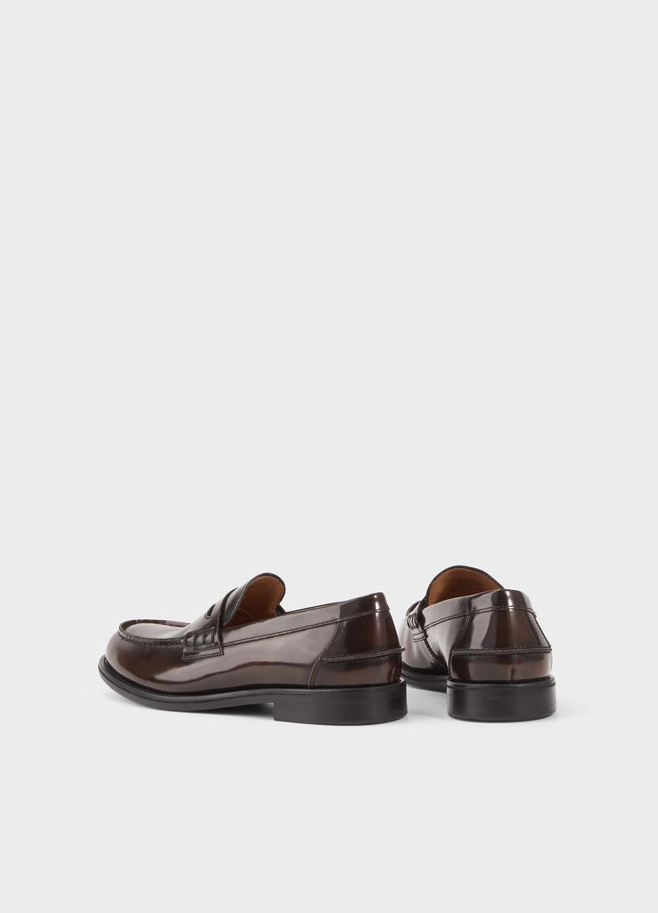 Steven loafers Dark Red polished leather
