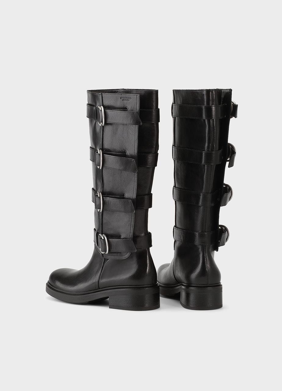 Karlie tall boots Black, Leather