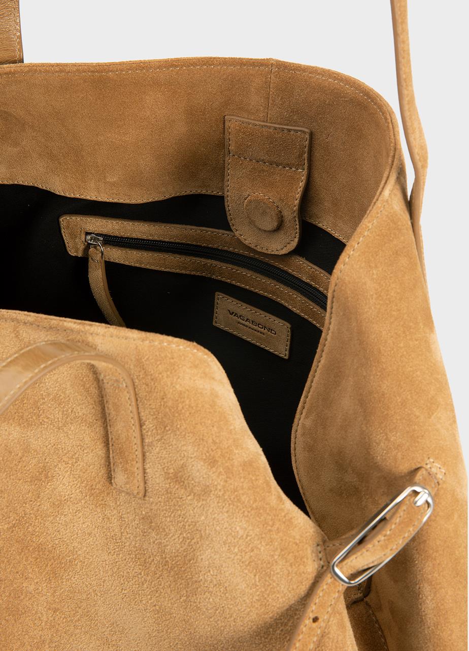 Cannes bag Beige, Suede