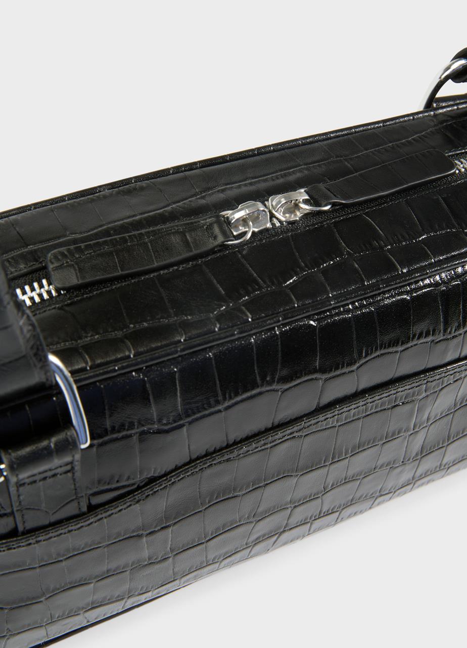 Nomi mini bag Black embossed leather