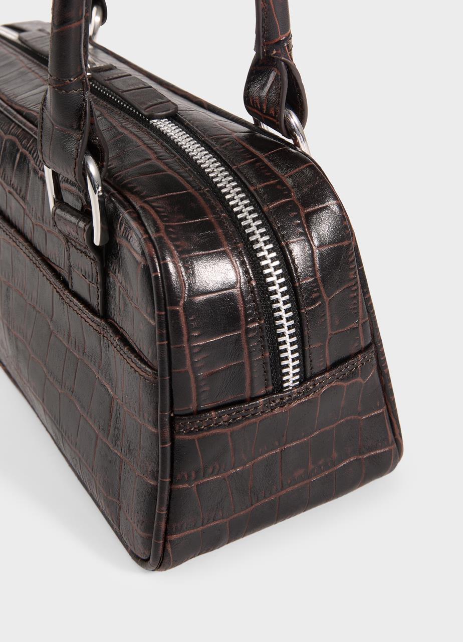 Nomi mini bag Brown embossed leather