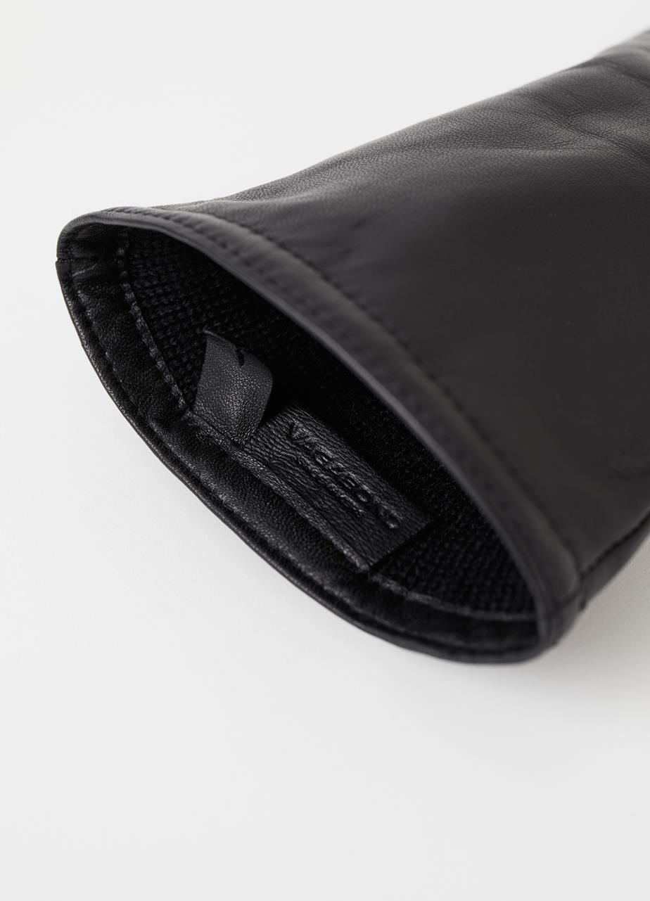 Long glove w Black leather
