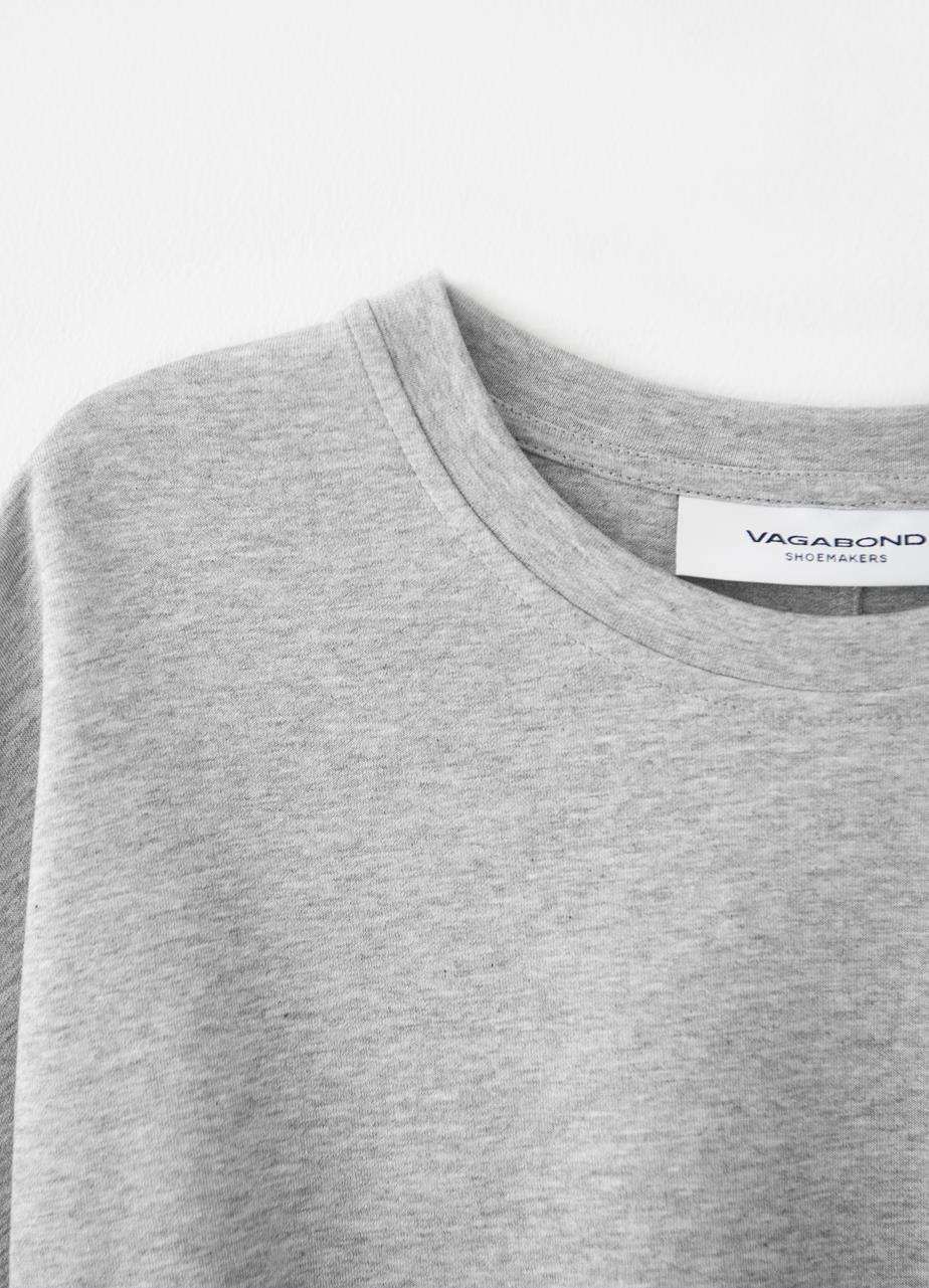 Boxy t-shirt w Grey textile