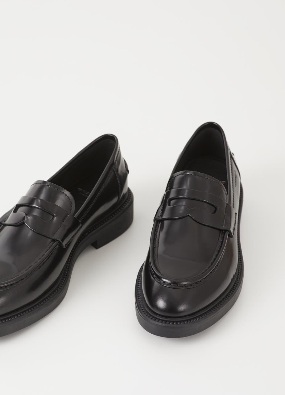 Alex w loafers Black polished leather