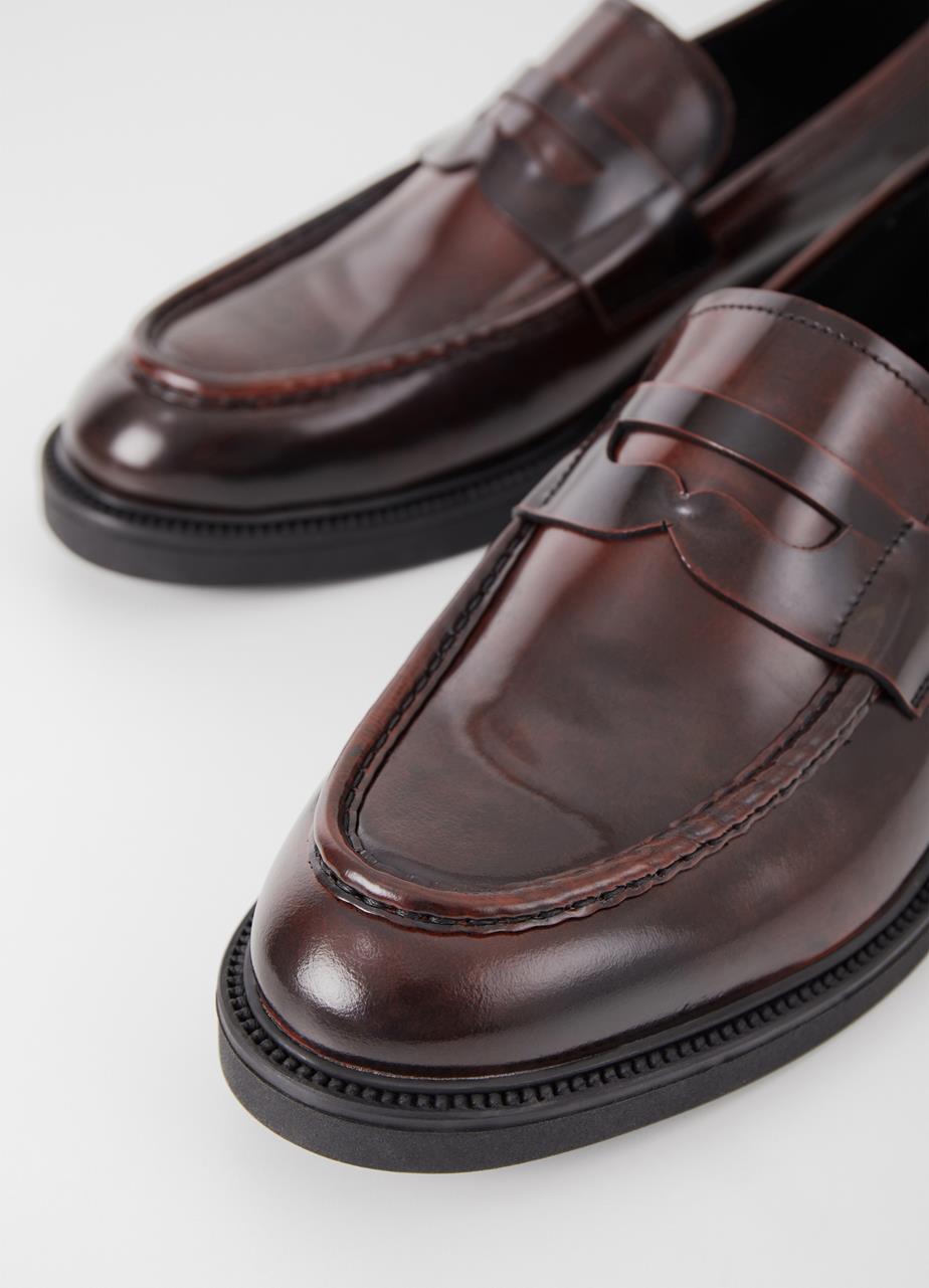 Alex m loafers Dark Red polished leather