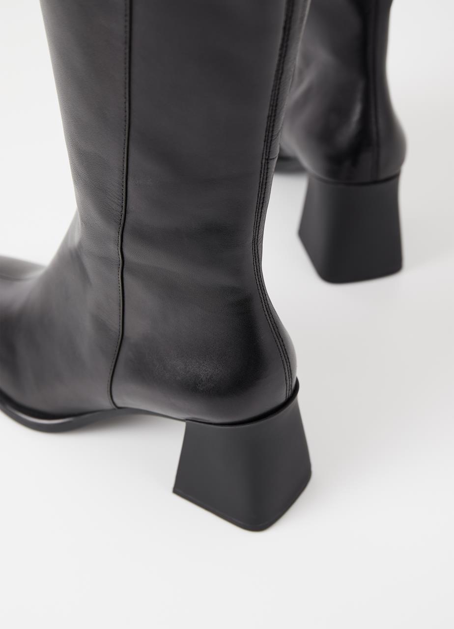 Hedda tall boots Black leather