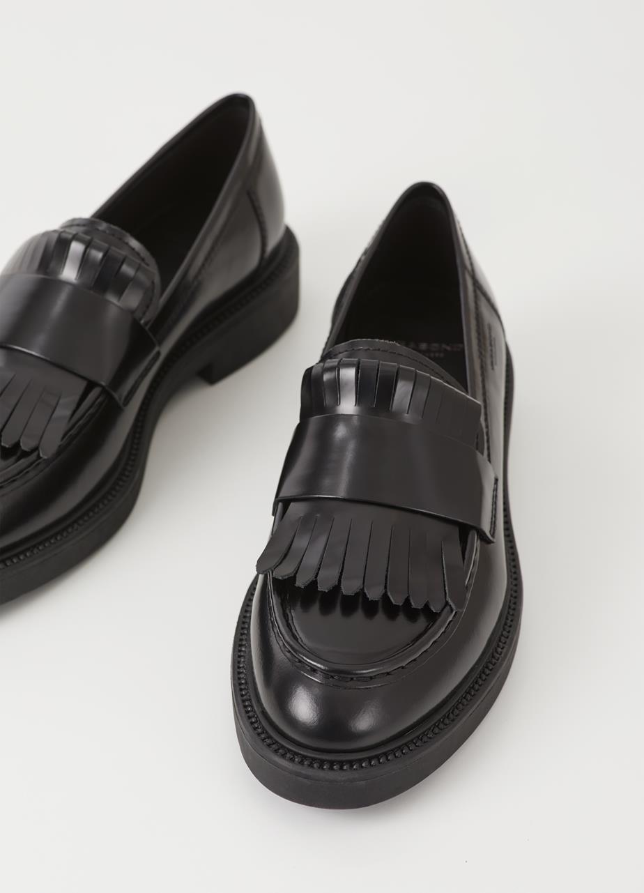 Alex w loafers Black polished leather