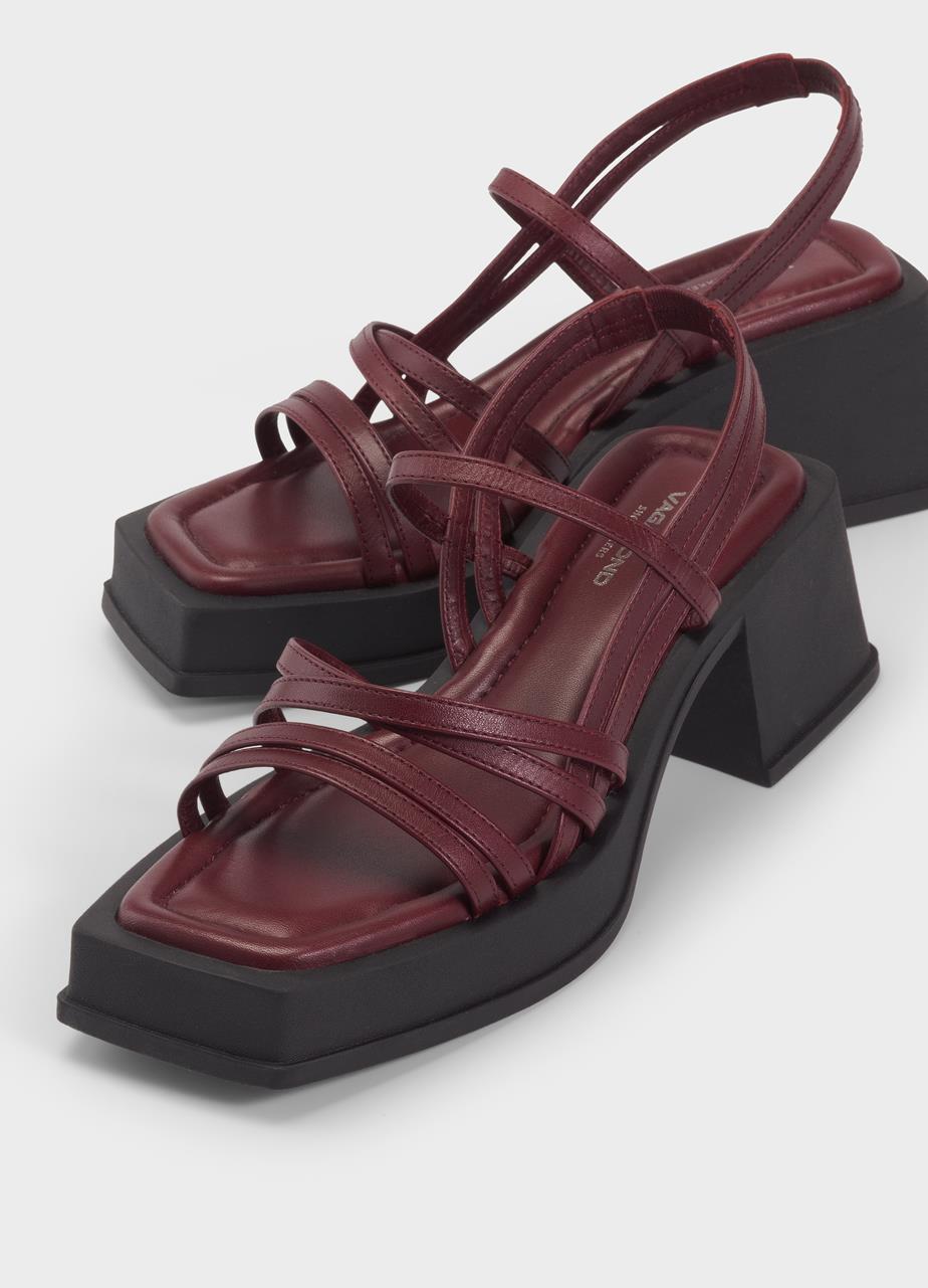Hennie heeled sandals Red leather
