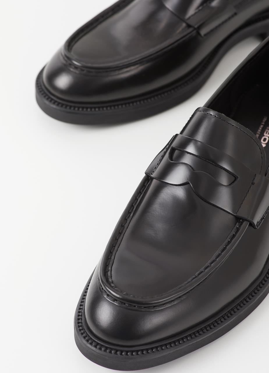 Alex m loafers Black polished leather