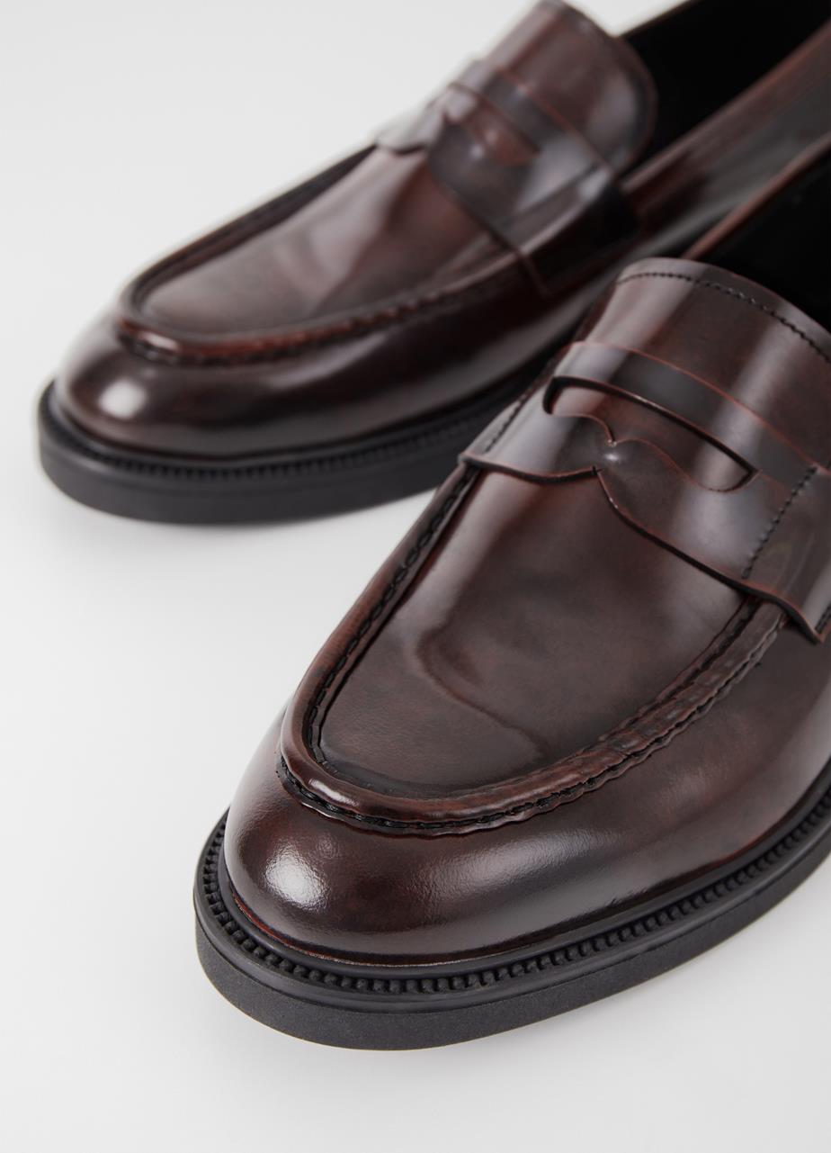 Alex m loafers Dark Red polished leather