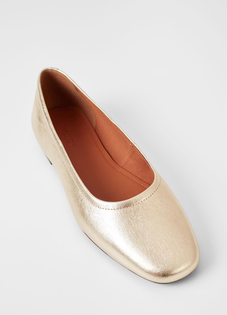 Jolin ballet flats Gold metallic leather